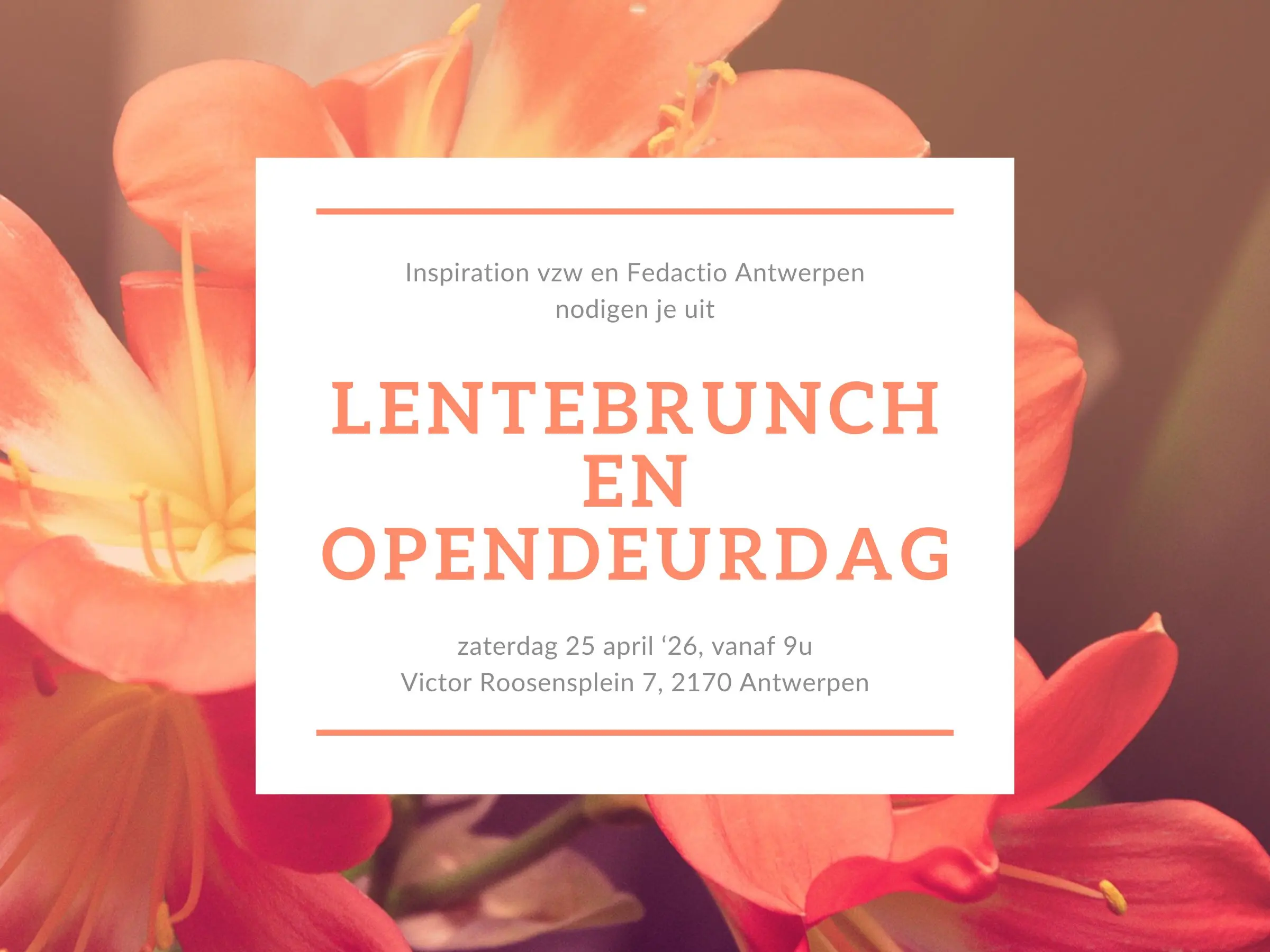 Opendeurdag en Lentebrunch Antwerpen 2026 nieuwe versie